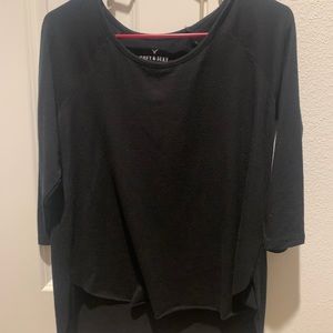 Black baseball tee
